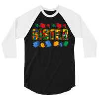 Sister Brick Builder Funny Blocks Master Builder 3/4 Sleeve Shirt | Artistshot