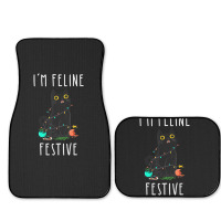 Cat Christmas Feline Festive Women & Kids Xmas Full Set Car Mats | Artistshot