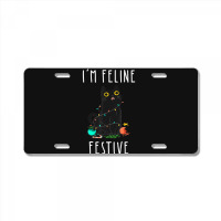 Cat Christmas Feline Festive Women & Kids Xmas License Plate | Artistshot