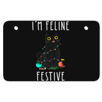 Cat Christmas Feline Festive Women & Kids Xmas Atv License Plate | Artistshot