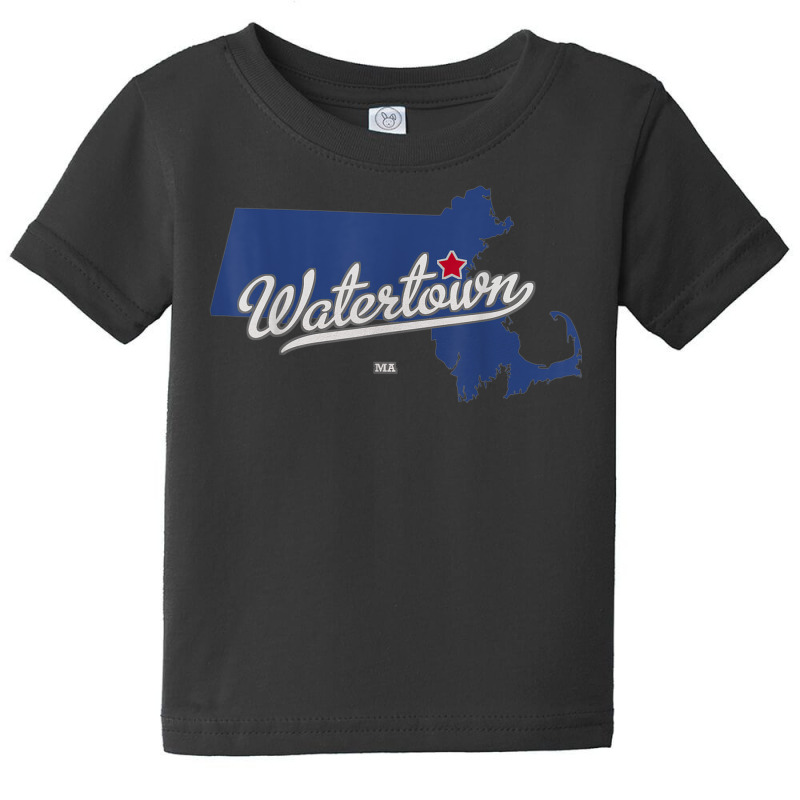 Watertown Massachusetts Ma Map Baby Tee by Uniform | Artistshot