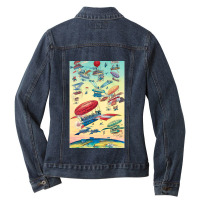 Openings-of-the-panama-canals- Ladies Denim Jacket | Artistshot