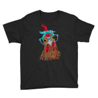 Chicken With Bandana Headband And Glasses Cute Youth Tee | Artistshot