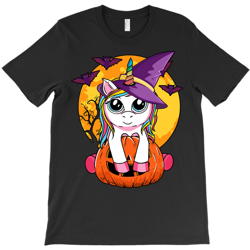 Cute Halloween Shirt Girls Kids Witchy Unicorn Halloween T Shirt T-shirt | Artistshot