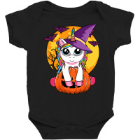 Cute Halloween Shirt Girls Kids Witchy Unicorn Halloween T Shirt Baby Bodysuit | Artistshot