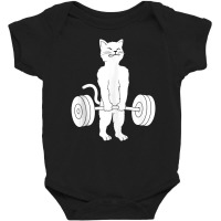 Cat Deadlif Powerlifting Kitty Tee, Weightlifting Cat Baby Bodysuit | Artistshot