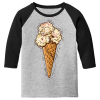 Ice Cream Cone Diy Couples Group Party Halloween Costume Youth 3/4 Sleeve | Artistshot