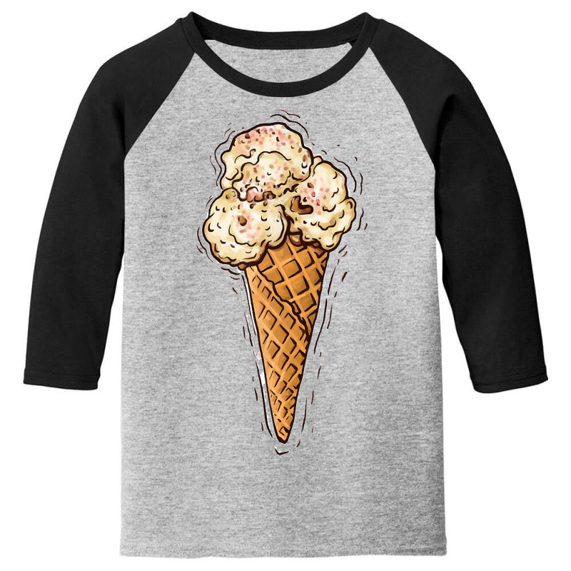 Ice Cream Cone Diy Couples Group Party Halloween Costume Youth 3/4 Sleeve by Posh | Artistshot