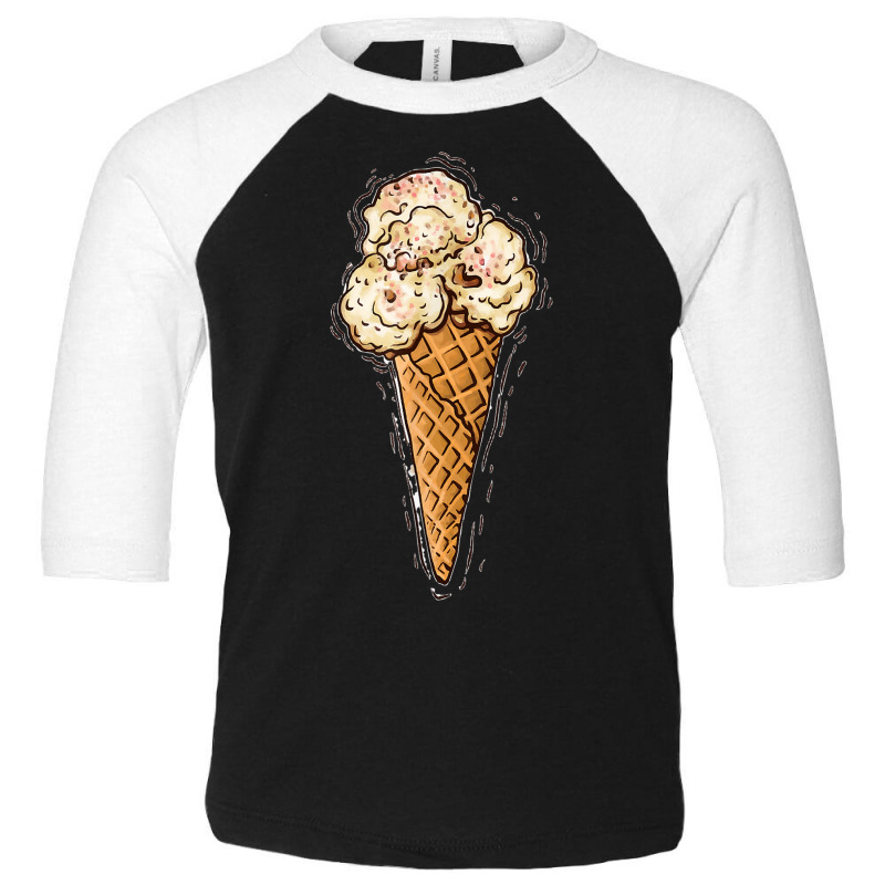 Ice Cream Cone Diy Couples Group Party Halloween Costume Toddler 3/4 Sleeve Tee by Posh | Artistshot