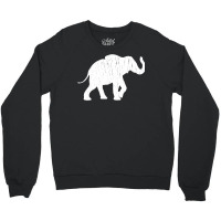 Distressed Elephant Silhouette Crewneck Sweatshirt | Artistshot