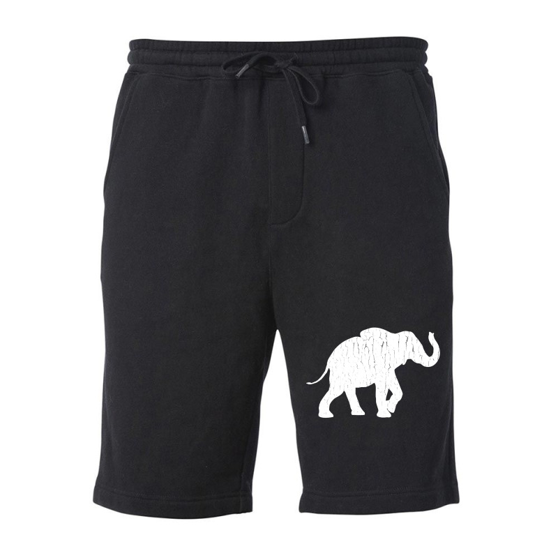 Distressed Elephant Silhouette Fleece Short by thutrinh | Artistshot