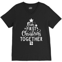 Christmas Couple Matching Our First Christmas Together V-neck Tee | Artistshot