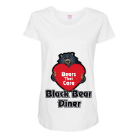 Resto, Black Bear Diner Maternity Scoop Neck T-shirt | Artistshot