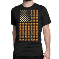 Cheeseburger Patriotic Usa American Flag National Burger Day T Shirt Classic T-shirt | Artistshot