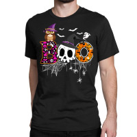 Boo Skull Own Witch's Hat And Ghost Funny Halloween Costume Classic T-shirt | Artistshot