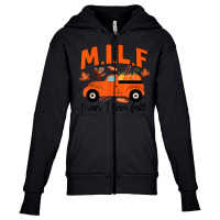 Milf Man I Love Fall Funny Seasonal Truck Pumpkin Autumn Youth Zipper Hoodie | Artistshot