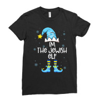 Happy Christmukkah Jewish I'm The Jewish Elf Christmas Xmas Ladies Fitted T-shirt | Artistshot