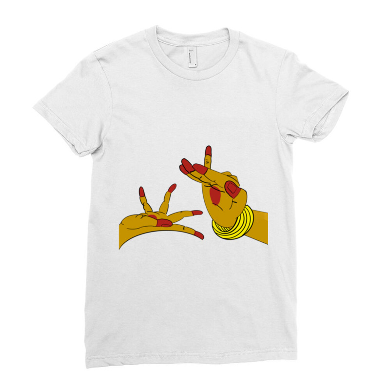 Natya Hands Ladies Fitted T-Shirt by RILEYALLEN | Artistshot