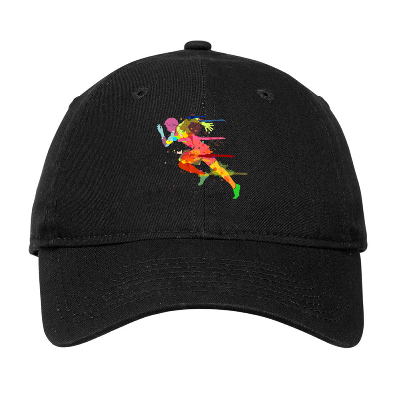 Sprinter Track And Field Runner Running Marathon Gift Idea Premium Adjustable Cap by cm-arts | Artistshot