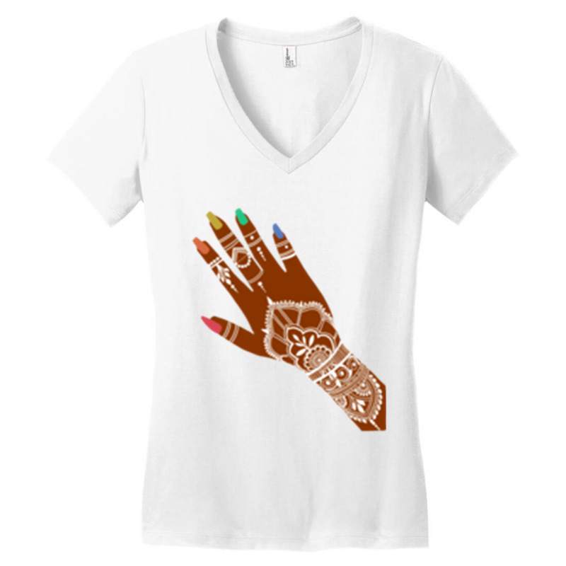 Pride Henna, Long Women's V-Neck T-Shirt by RILEYALLEN | Artistshot