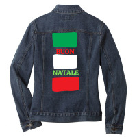 Buon Natale Ladies Denim Jacket | Artistshot