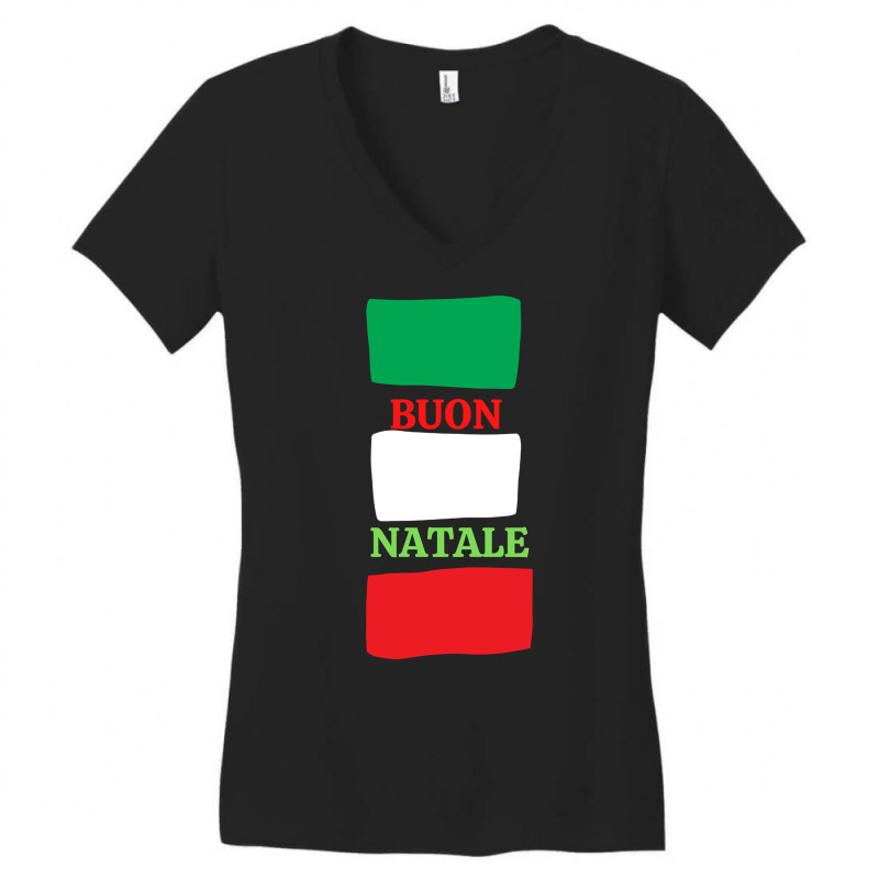 Buon Natale Women's V-Neck T-Shirt by Kanmosrin52 | Artistshot