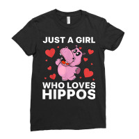 Cool Hippo Art For Women Girls Hippopotamus Safari Zoologist T Shirt Ladies Fitted T-shirt | Artistshot