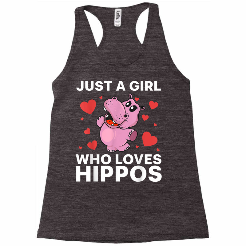 Cool Hippo Art For Women Girls Hippopotamus Safari Zoologist T Shirt Racerback Tank by cm-arts | Artistshot