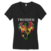 Imagine You Are A Thunder Dragon Breathing Fire With Wings Women's V-neck T-shirt | Artistshot