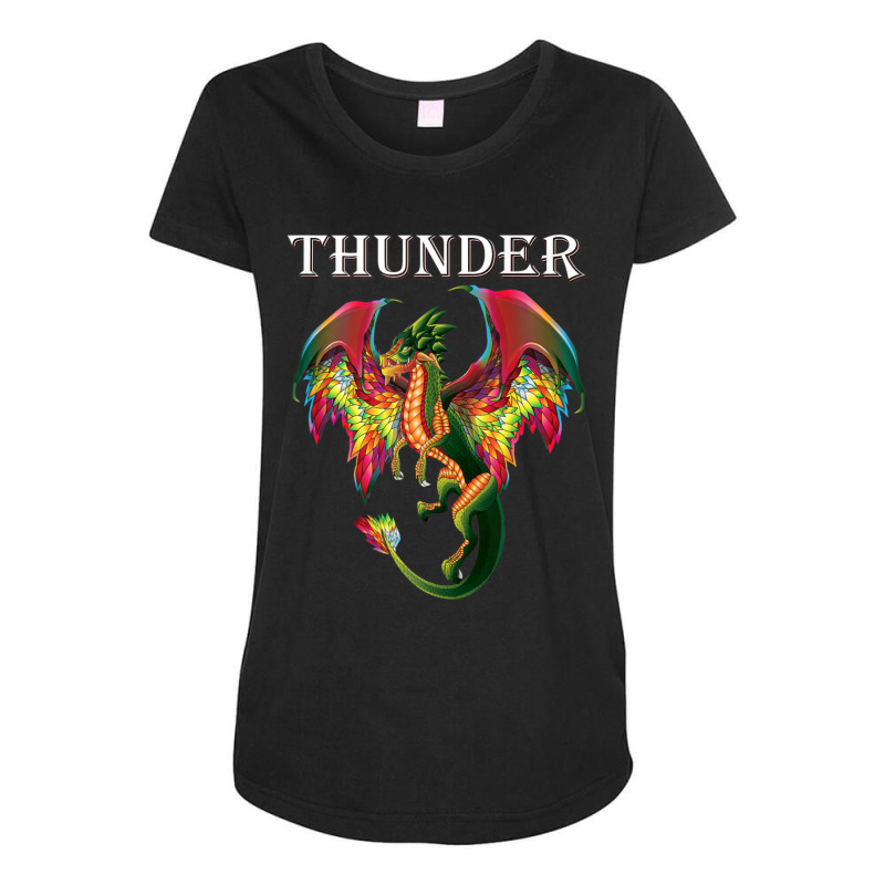 Imagine You Are A Thunder Dragon Breathing Fire With Wings Maternity Scoop Neck T-shirt by cm-arts | Artistshot