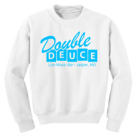 Retro 80s Double Deuce Roadhouse Pullover Hoodie Youth Sweatshirt | Artistshot