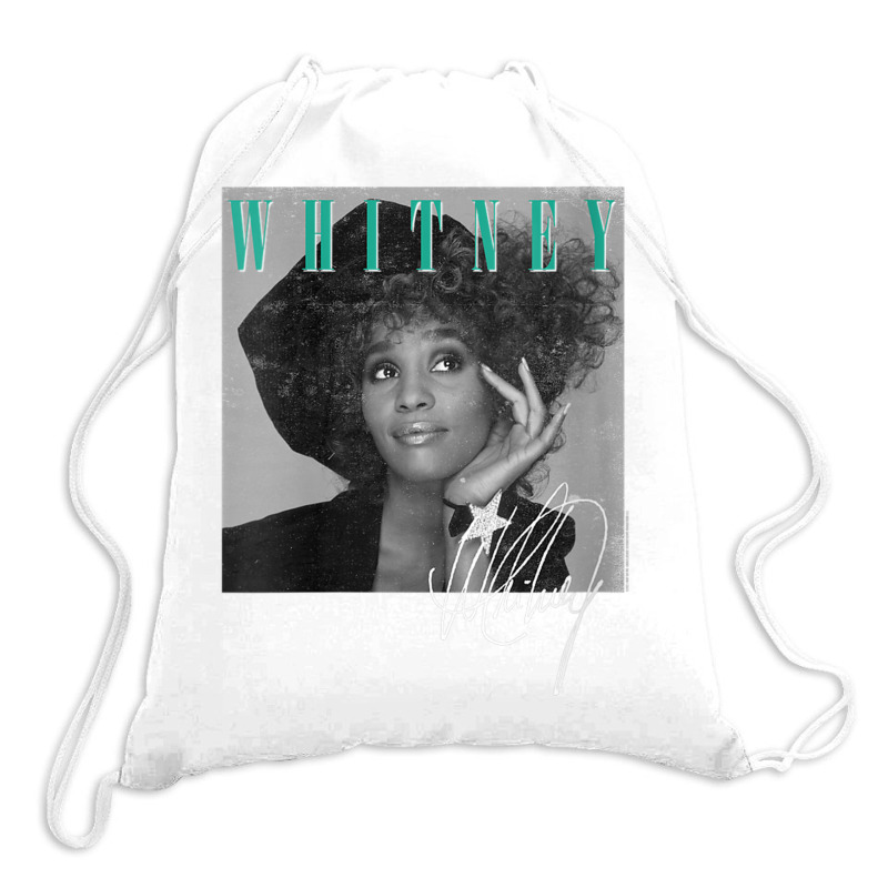 Womens Whitney Houston Shooting Star V Neck T Shirt Drawstring Bags | Artistshot