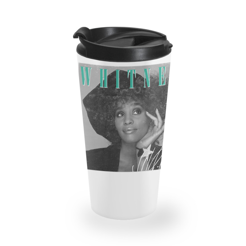 Womens Whitney Houston Shooting Star V Neck T Shirt Travel Mug | Artistshot