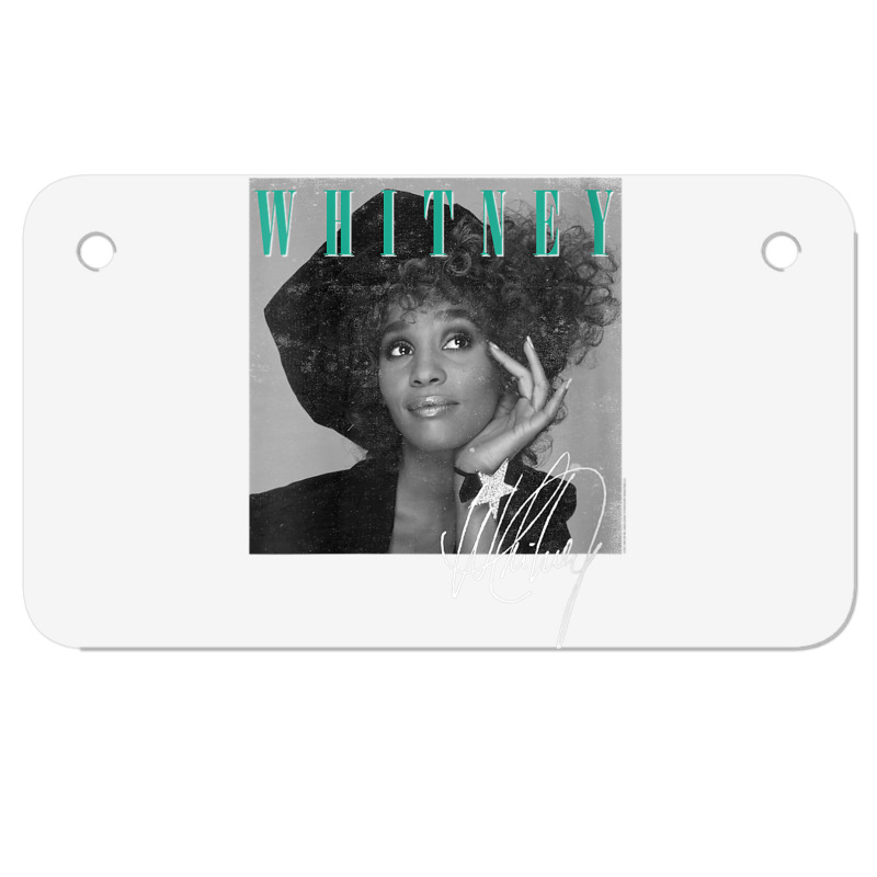 Womens Whitney Houston Shooting Star V Neck T Shirt Motorcycle License Plate | Artistshot