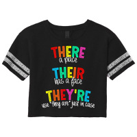 There Their They_re Funny English Teacher Grammar Teacher Scorecard Crop Tee | Artistshot