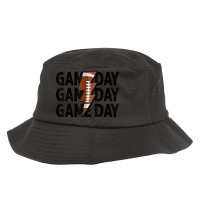 Vintage Game Day Football Lightning Bolt Funny Team Sport Bucket Hat | Artistshot