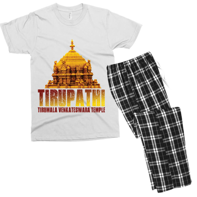 Tirupathi Tirumala Temple Men's T-shirt Pajama Set by RILEYALLEN | Artistshot