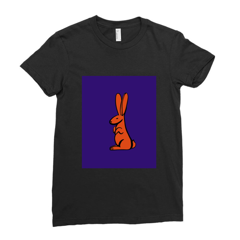 Rabbit With Long Ears Ladies Fitted T-Shirt by TerryFoutch | Artistshot