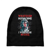 Templar Knight Costume, I Will Fear No Evil, Holy Crusader T Shirt Baby Beanies | Artistshot