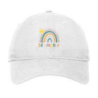 Sé Amable Spanish Bilingual Teacher Be Kind Boho Rainbow Pullover Hoo Adjustable Cap | Artistshot