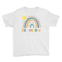 Sé Amable Spanish Bilingual Teacher Be Kind Boho Rainbow Pullover Hoo Youth Tee | Artistshot