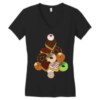 Donut Christmas Tree Festive Funny Holiday Food Meme T Shirt Women's V-neck T-shirt | Artistshot