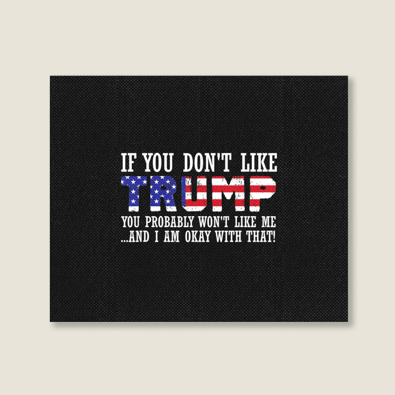 If You Don't Like Trump Then You Won't Like Me Landscape Canvas Print | Artistshot