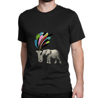 Elephant Playing A Musical Instrument Classic T-shirt | Artistshot