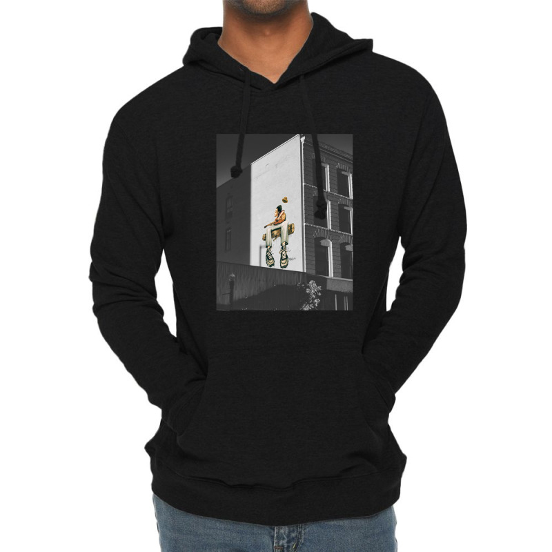 Rooftop Singer Lightweight Hoodie by cm-arts | Artistshot