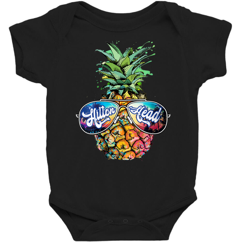 Womens Pineapple Sunglasses Hilton Head Beaches Carolina Vintage V Nec Baby Bodysuit | Artistshot