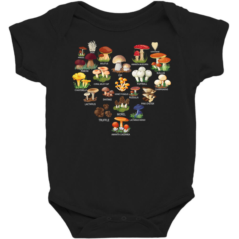 Mushroom Mycology Fungi Foraging Mushrooms Whisperer Fungus T Shirt Baby Bodysuit by cm-arts | Artistshot