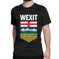 Wexit Alberta With Coat Of Arm Shield Canada Separation Movement Black Classic T-shirt | Artistshot