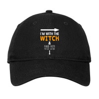 I??m With The Witch Couples Costume For Halloween Adjustable Cap | Artistshot