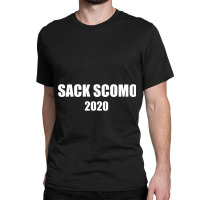 Sack Scomo Scomo Needs To Go -scottyfrommarketing White Text Classic T-shirt | Artistshot